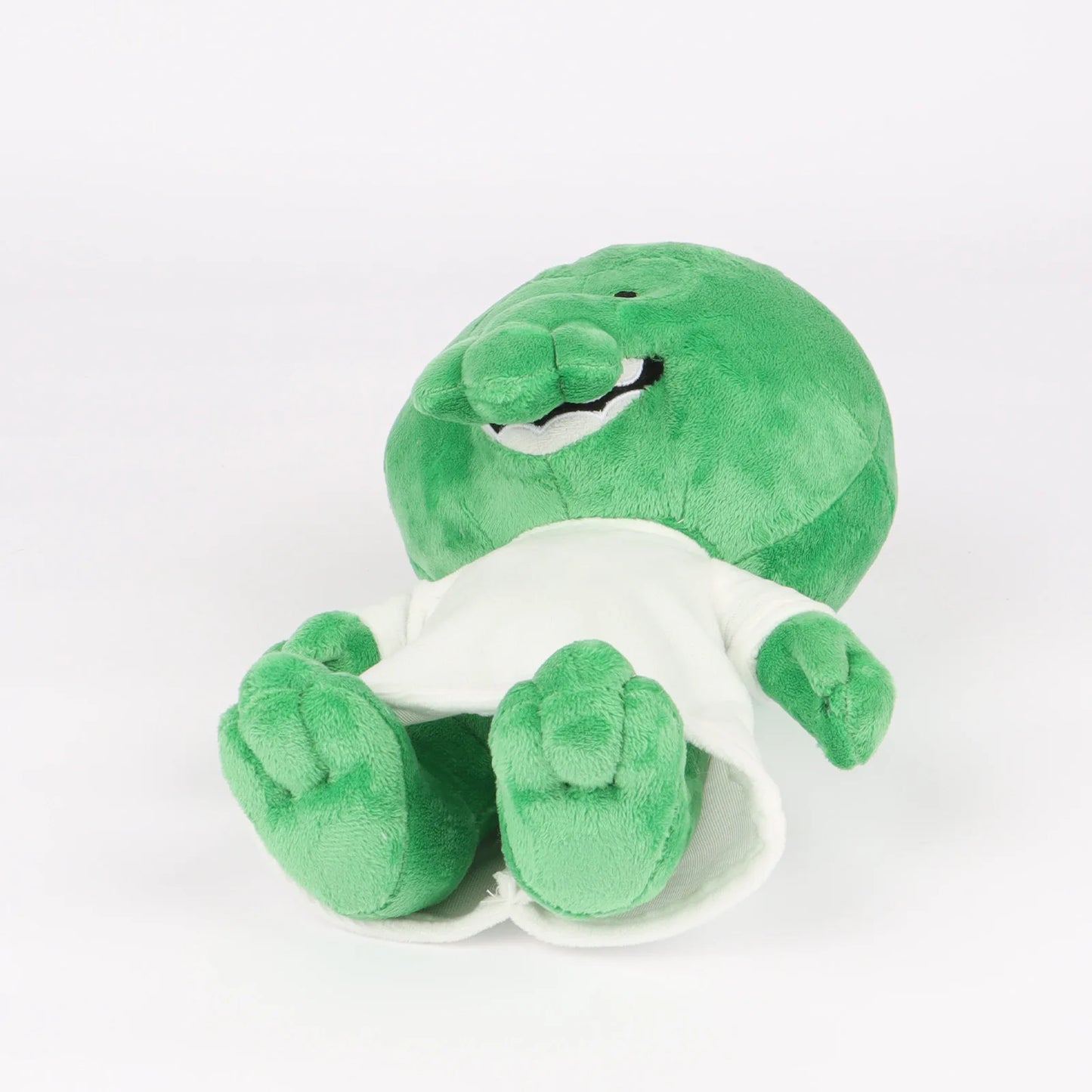 Gomi plush 27cm size comparison with hand scale reference
