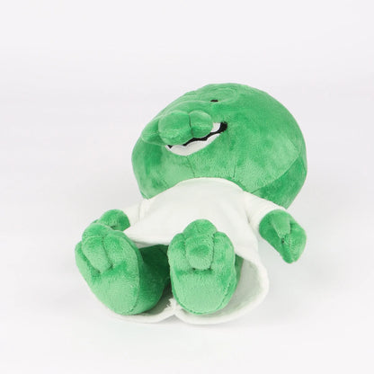 Gomi plush 27cm size comparison with hand scale reference
