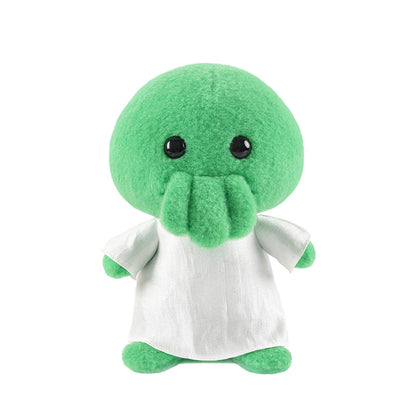 Goomi plush handmade green monster stuffed toy 27cm with grumpy expression
