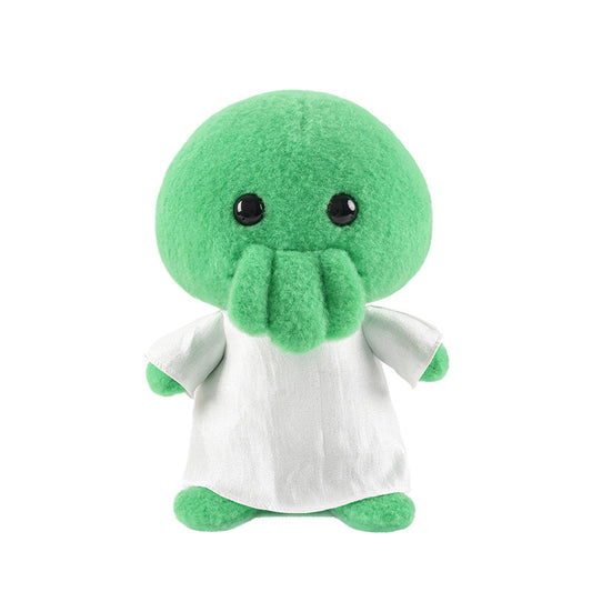 Goomi plush handmade green monster stuffed toy 27cm with grumpy expression