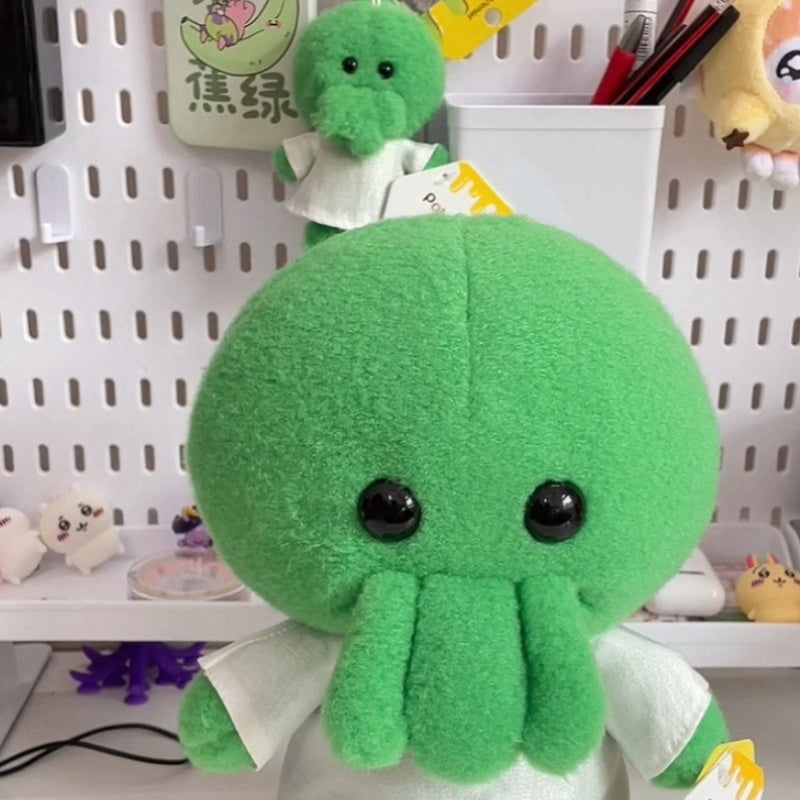 Goomi plushie soft cotton green monster cuddly toy fan-inspired desk display
