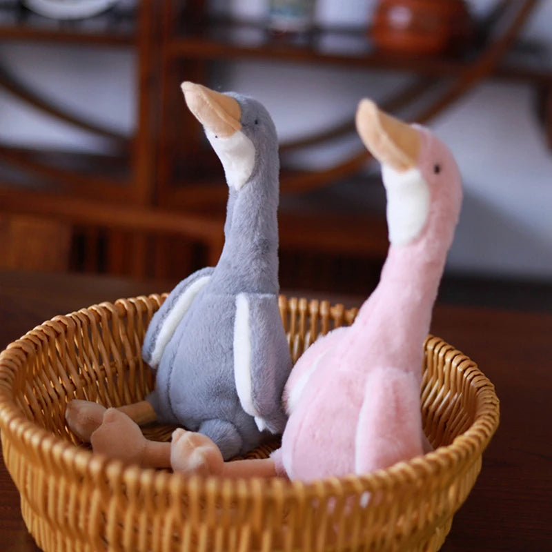 Goose stuffed animal 35cm decor accent shelf display