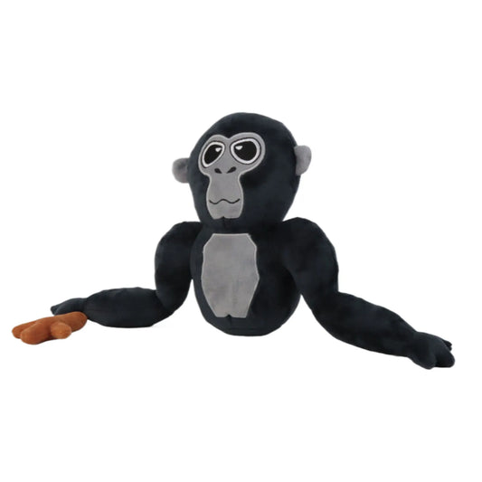 Gorilla plush in classic black soft material.