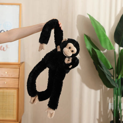 Gorilla plushie and monkey stuffed animal side by side size comparison 50cm vs 70cm