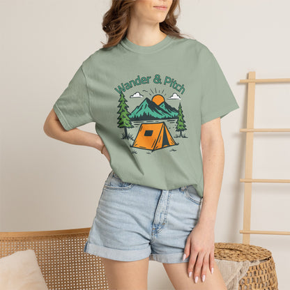 Gorpcore aesthetic t-shirt highlighting seamless tubular knit construction