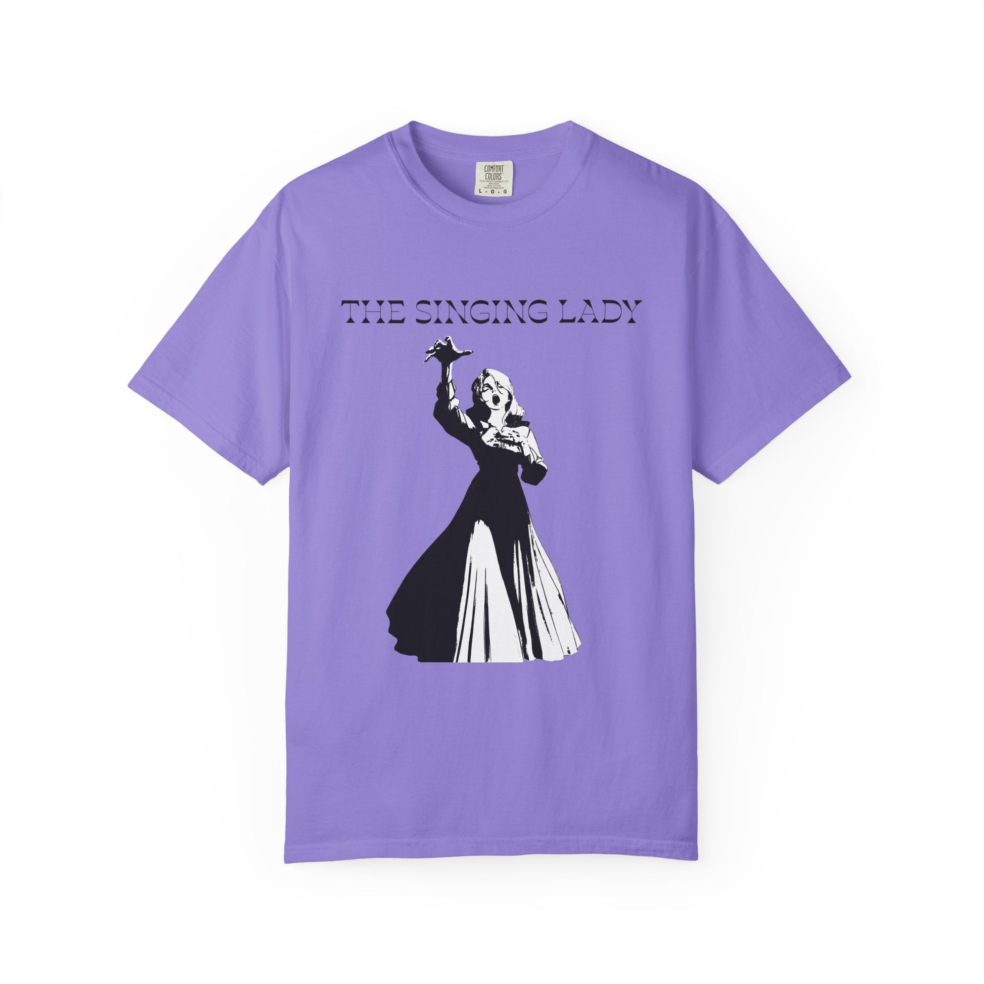 Gothic graphic tee styled as casual everyday streetwear
