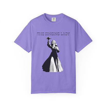 Gothic graphic tee styled as casual everyday streetwear
