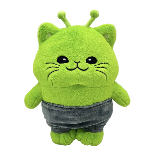 Green cat meme plush toy 28cm soft stuffed figure
