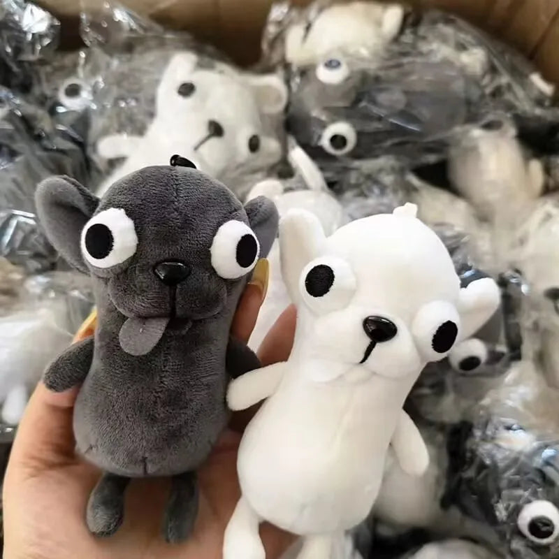 Group of brown chihuahua plush toys in different sizes