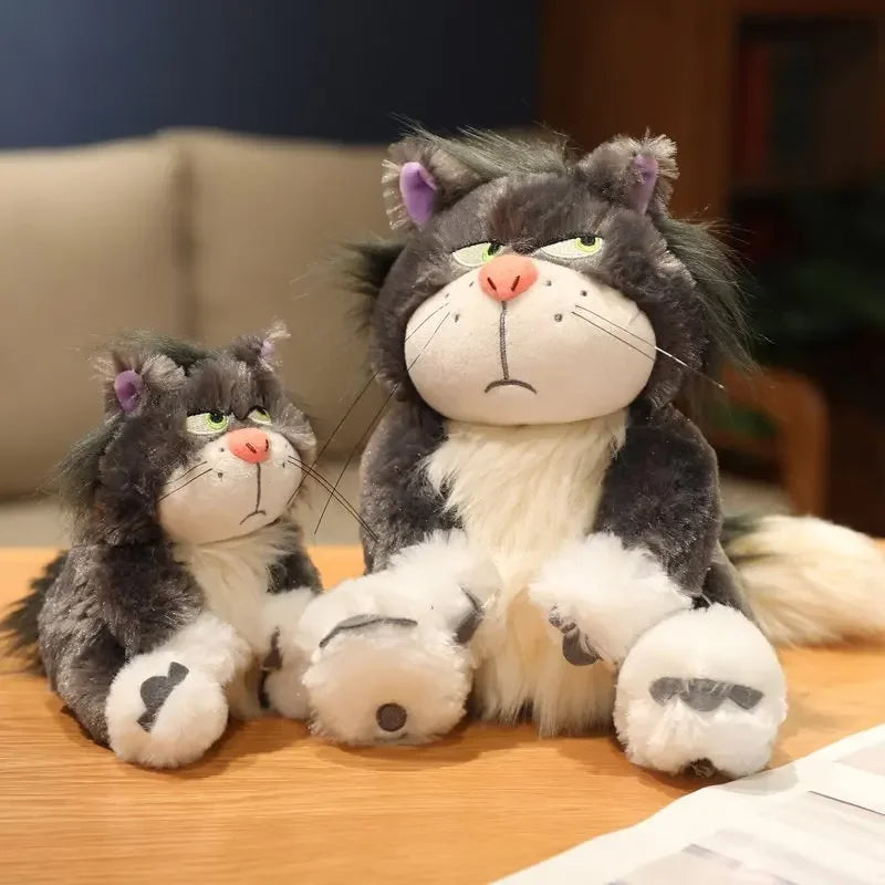 Grumpy cat doll in 65cm size standing beside a mug for scale comparison

