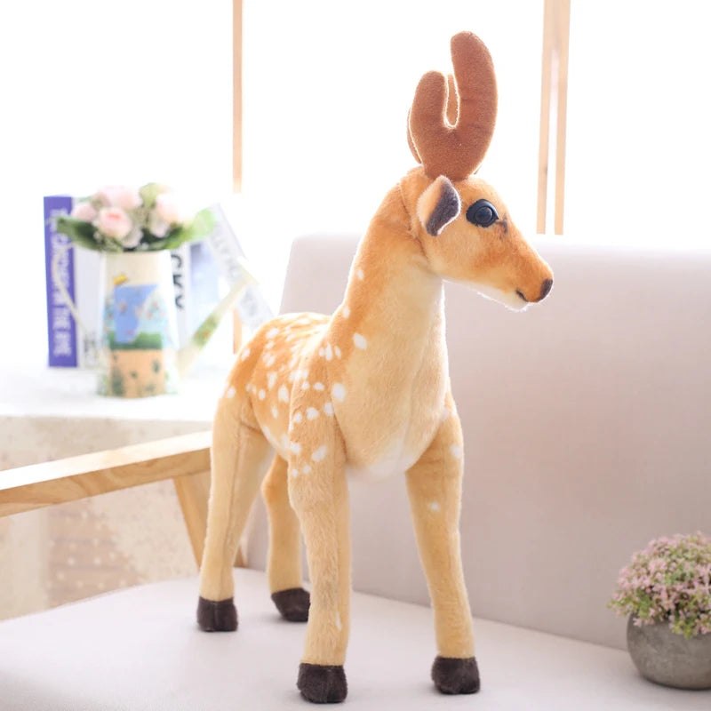 Sika Deer Plush Stuffed Animal Toy | Soft Deer Stuffed Toy in 30cm 60cm or 90cm | Cute Wildlife Deer Plush Gift