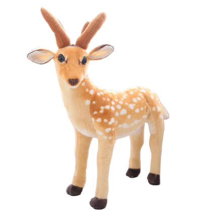 Sika Deer Plush Stuffed Animal Toy | Soft Deer Stuffed Toy in 30cm 60cm or 90cm | Cute Wildlife Deer Plush Gift
