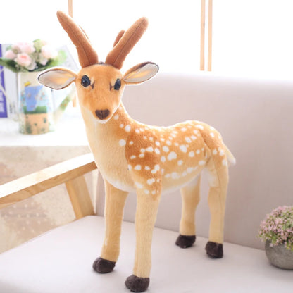 Sika Deer Plush Stuffed Animal Toy | Soft Deer Stuffed Toy in 30cm 60cm or 90cm | Cute Wildlife Deer Plush Gift