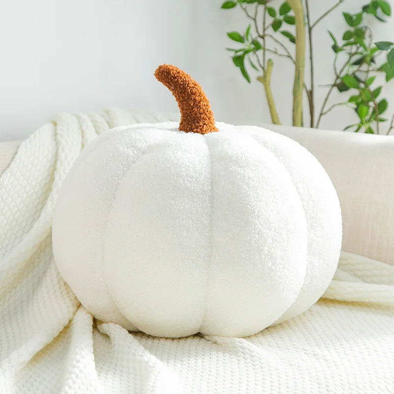 Halloween stuffed toy pumpkin plush gift wrapped with orange ribbon