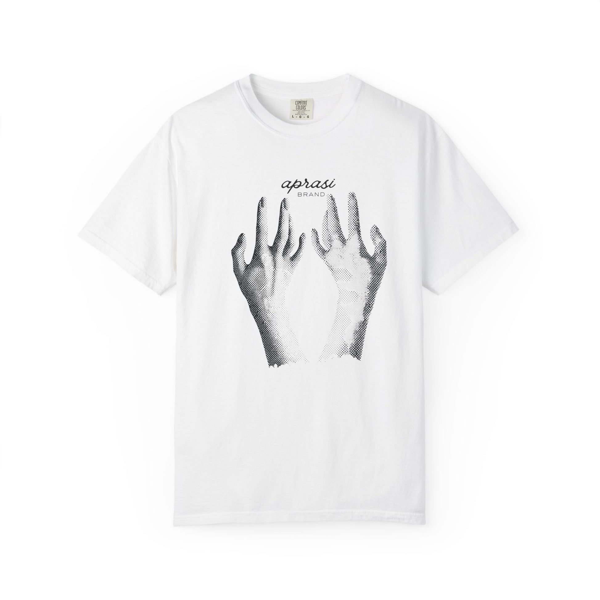Hand sketch tees unisex flat lay garment dyed graphic tee in muted earth tones
