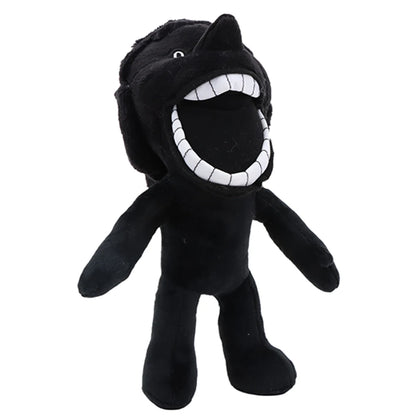 Handmade 67 Kid stuffed animal wide mouth grin close up detail