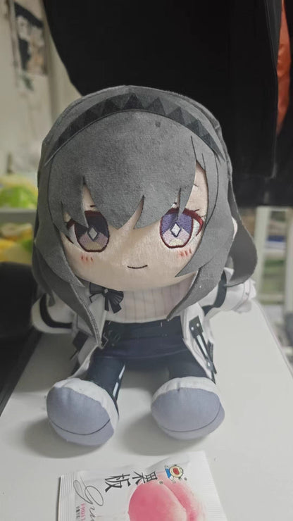 Handmade Arknights Priestess plush toy side angle view