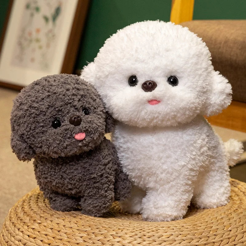Handmade Bichon Frise plush PP cotton soft fluffy dog toy