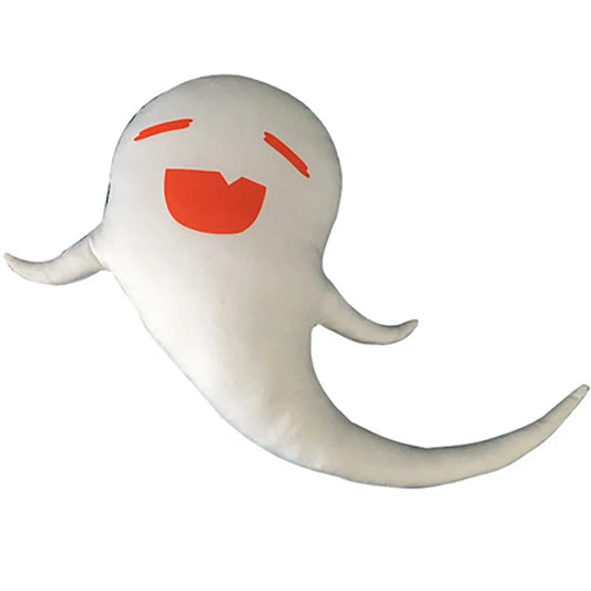 Handmade Boo Tao plush 35cm front view white ghost soft toy
