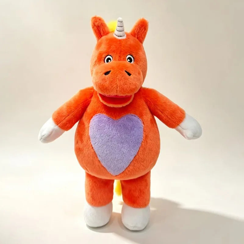 Handmade Buddy the Unicorn horror plush side profile view