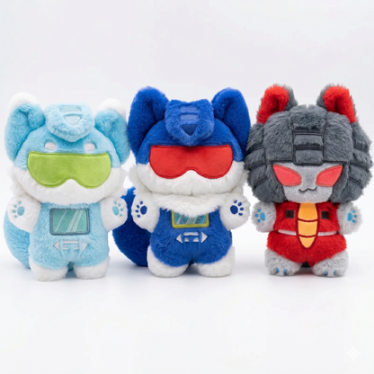 Handmade G1 Soundwave plush toy 15cm blue Transformers classic plushie
