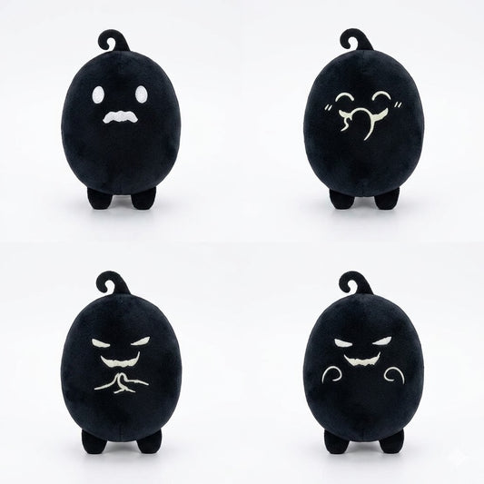 Handmade Krobus plush toy fan-inspired shadow person from cozy farming sim, 15 cm
