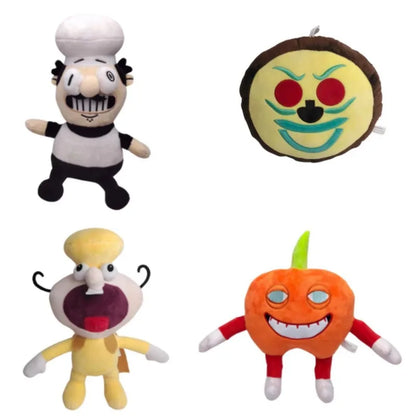 Handmade Peppino Spaghetti fan plush toy, soft stuffed collectible inspired by the anxious pizzeria hero from a hit indie platformer, 25cm