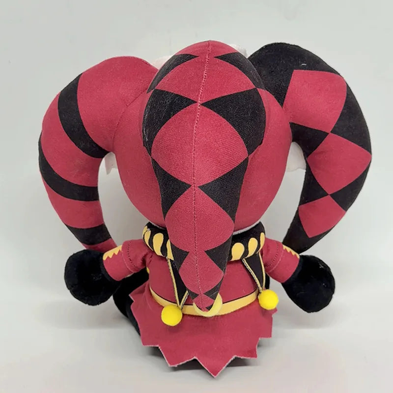 Handmade Pierrot plush back view showing full construction detail
