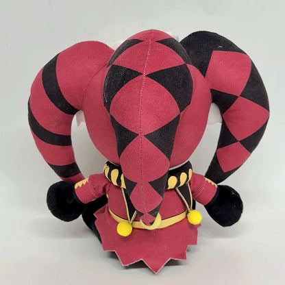 Handmade Pierrot plush back view showing full construction detail
