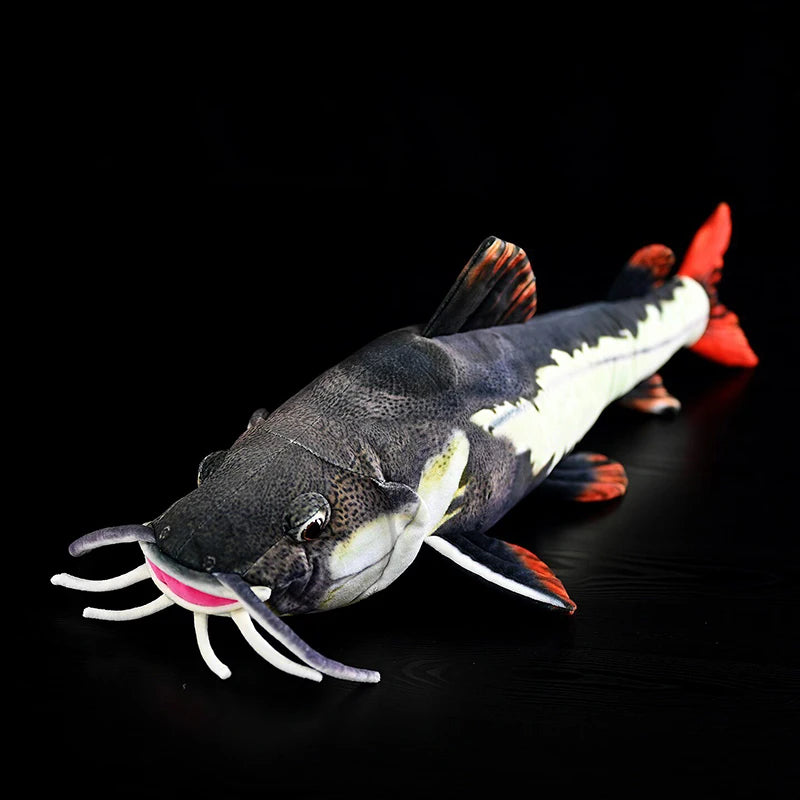 Handmade South American fish plush 14cm displayed on shelf