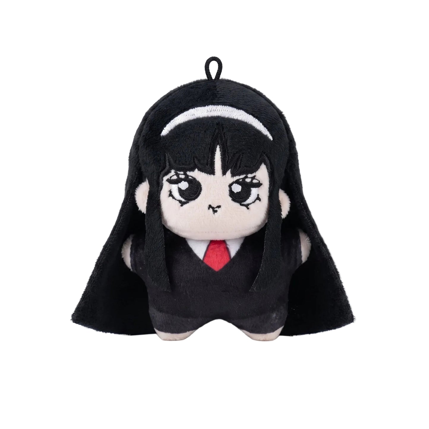 Handmade Tomie plushie 10cm — soft horror manga collectible with long dark hair and iconic beauty mark