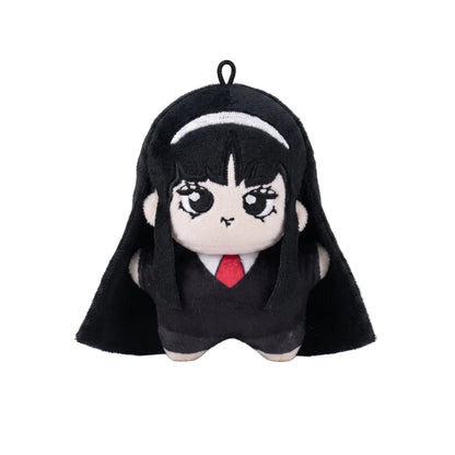 Handmade Tomie plushie 10cm — soft horror manga collectible with long dark hair and iconic beauty mark