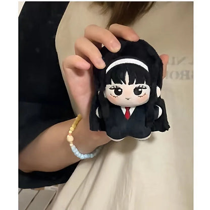 Handmade Tomie stuffed toy presented as horror plush gift — unique Japanese horror collectible for dark aesthetic fans