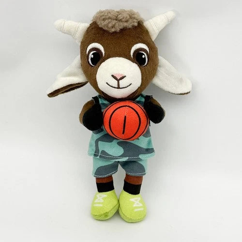 Handmade Will Harris stuffed animal standing upright, animated sports film plush in full Thorns jersey colorway
