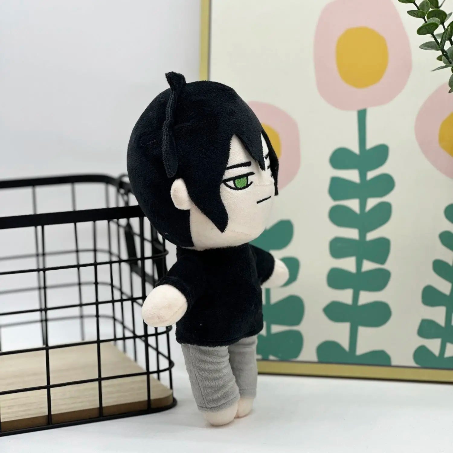 Handmade andy plush displayed on a shelf
