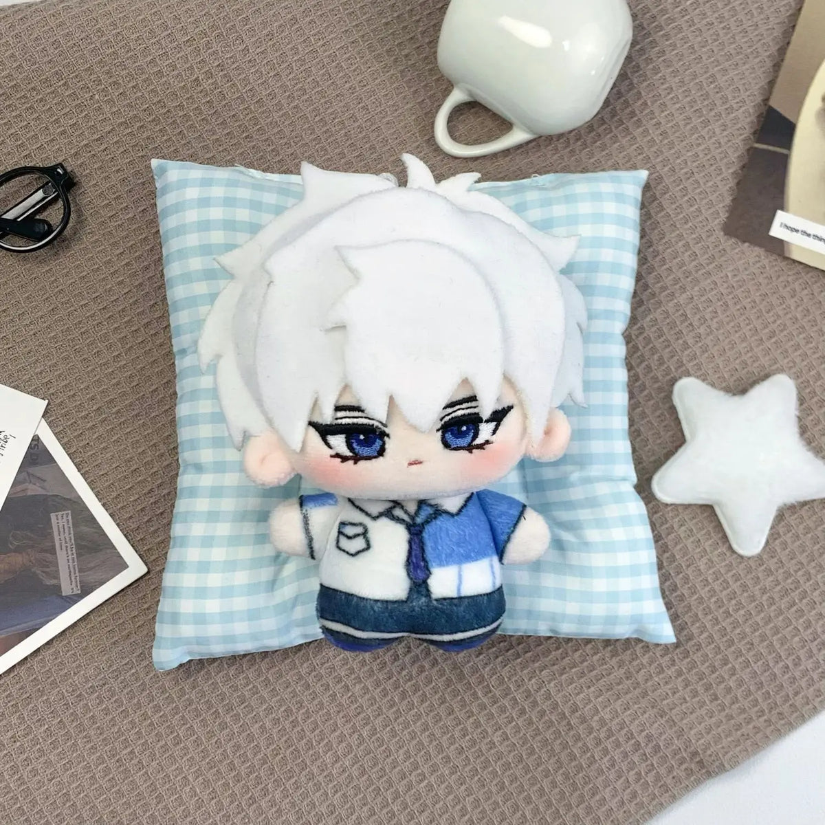 Handmade anime chibi plushie duo fan made collector figures