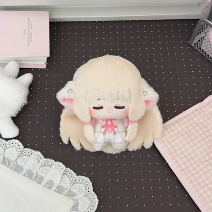 Handmade anime plush Chi side profile view showing chibi proportions