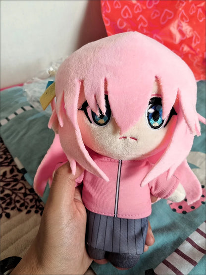 Handmade anime plush Hitori Gotoh 20cm with guitar front view