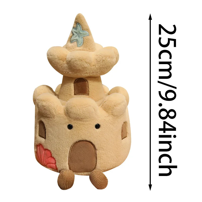 Handmade beach plush toy PP cotton filling squish test side view
