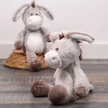 Handmade donkey plushie 32cm full body front view