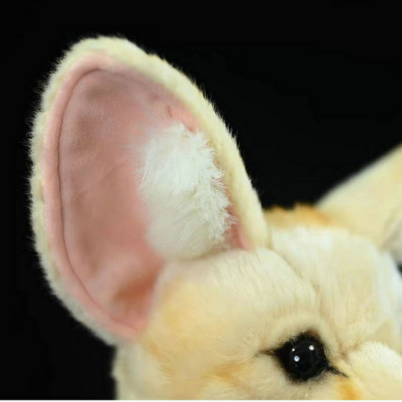 Handmade fox plushie realistic desert fox full body view
