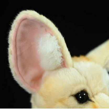Handmade fox plushie realistic desert fox full body view
