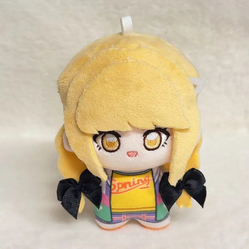 Handmade idol game plush five characters flat lay display