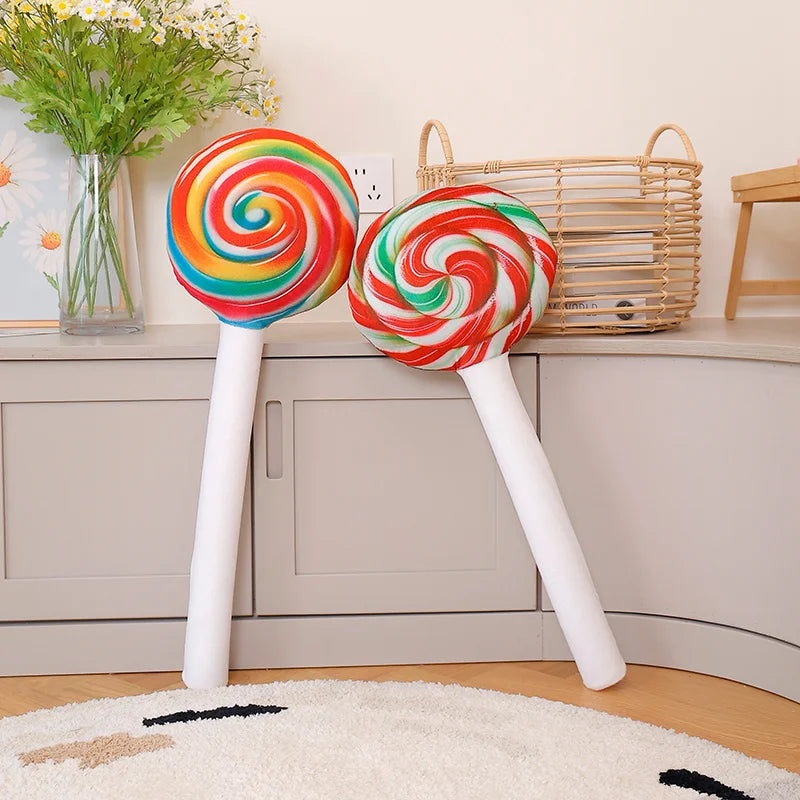 Handmade kawaii plushie lollipop wrapped in tissue paper as a birthday gift