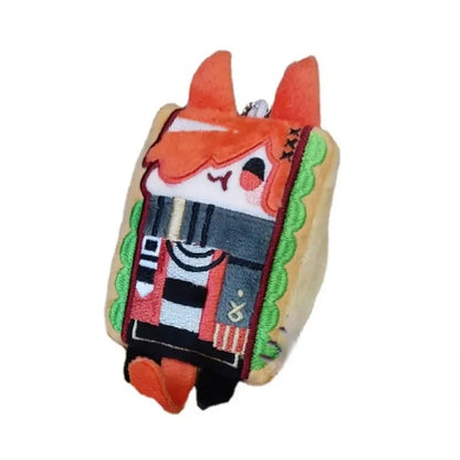 Handmade plush pendant of crystal tower keeper scholar catboy character

