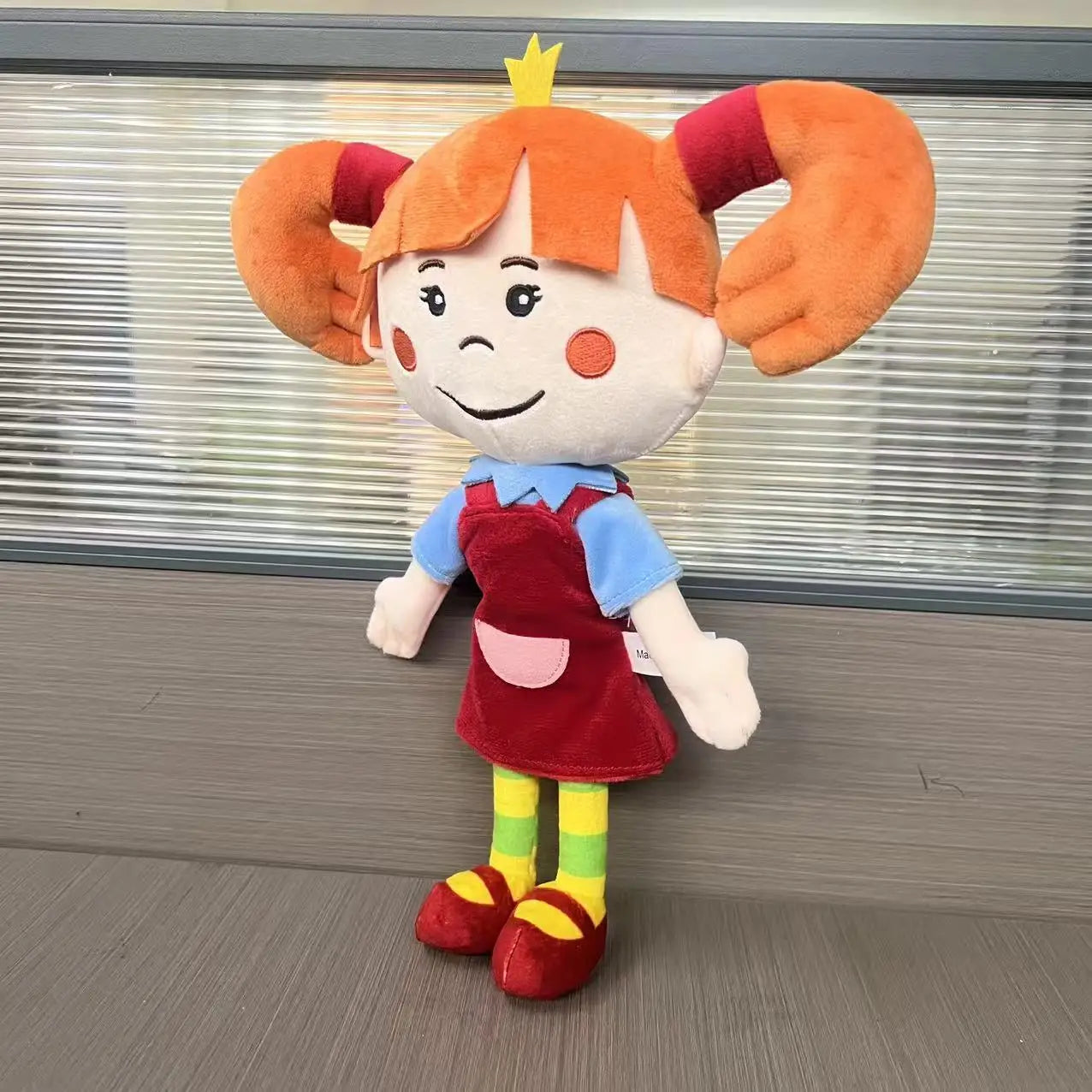 Handmade princess plush doll Tsarevna 30cm side profile view