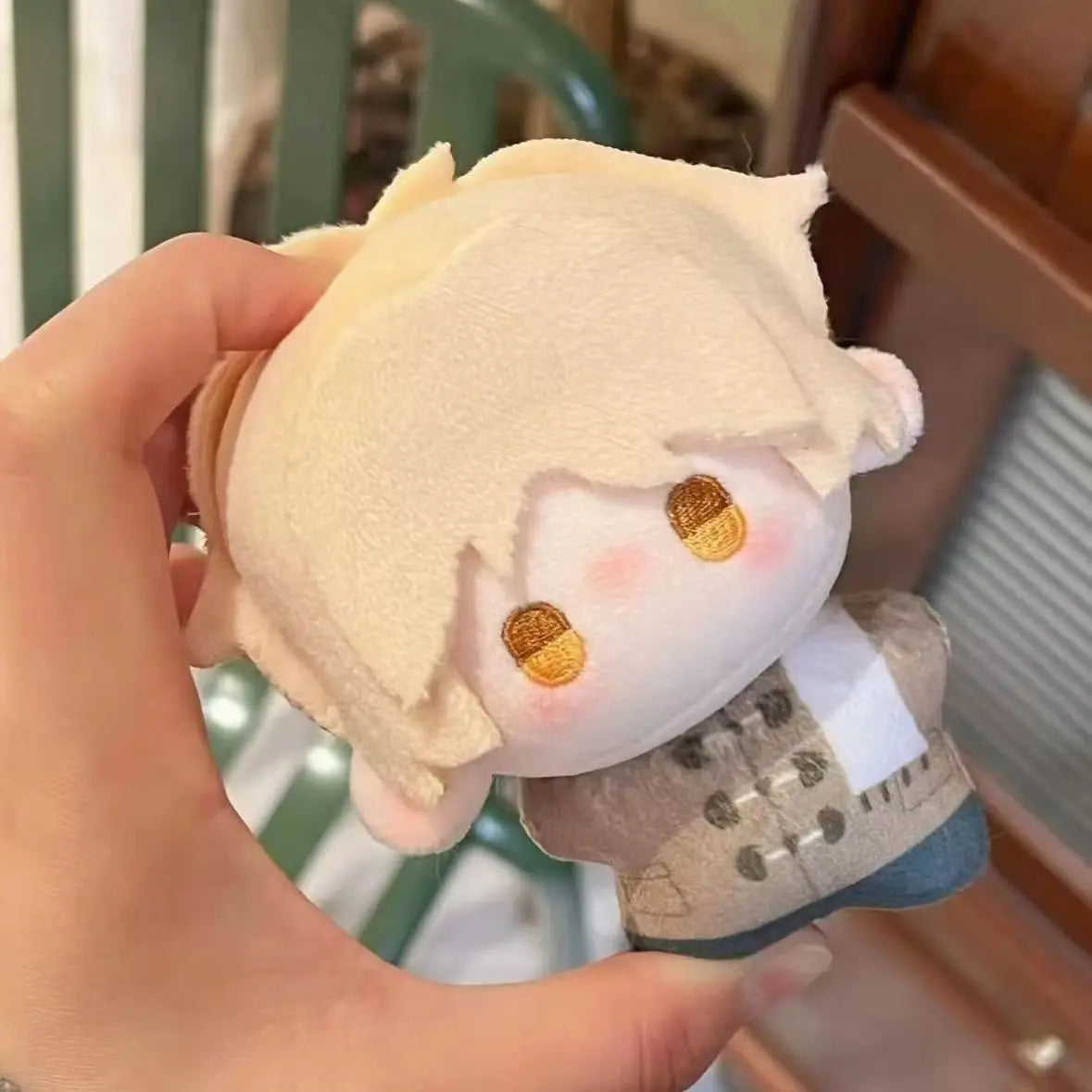 Handmade takashi plush natsume toy side angle view