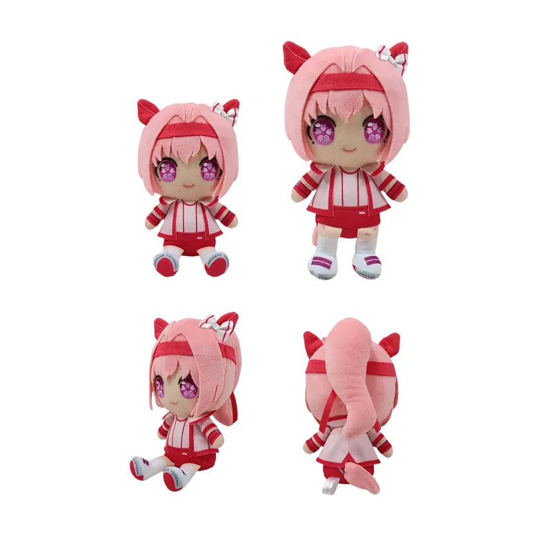 Haru urara uma musume plush front view rose pink ponytail red headband
