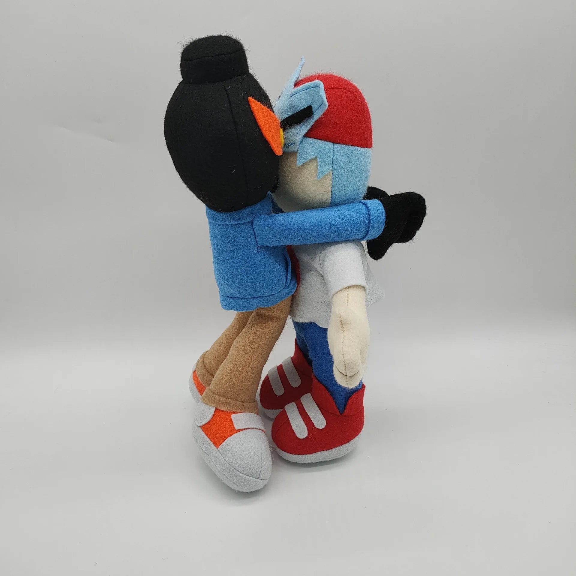 Boyfriend plush handmade collectible for indie rhythm game fans
