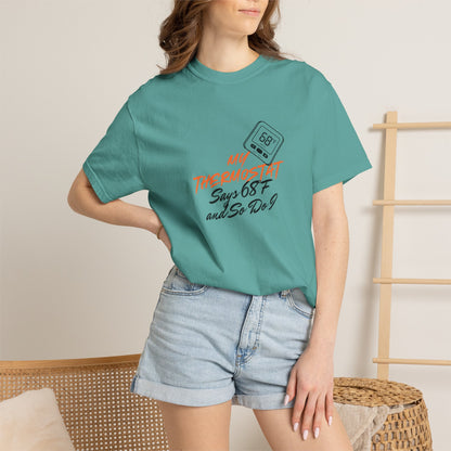 Heatwave graphic tee worn poolside with sunglasses and summer accessories
